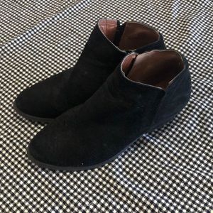 Lucky Brand black leather booties size 8